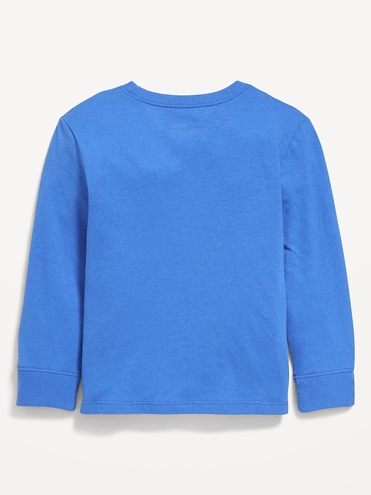 Image number 2 showing, Long-Sleeve Pocket T-Shirt for Toddler Boys