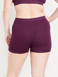 Image number 6 showing, High-Waisted Ribbed Boyshort Briefs -- 3-inch inseam