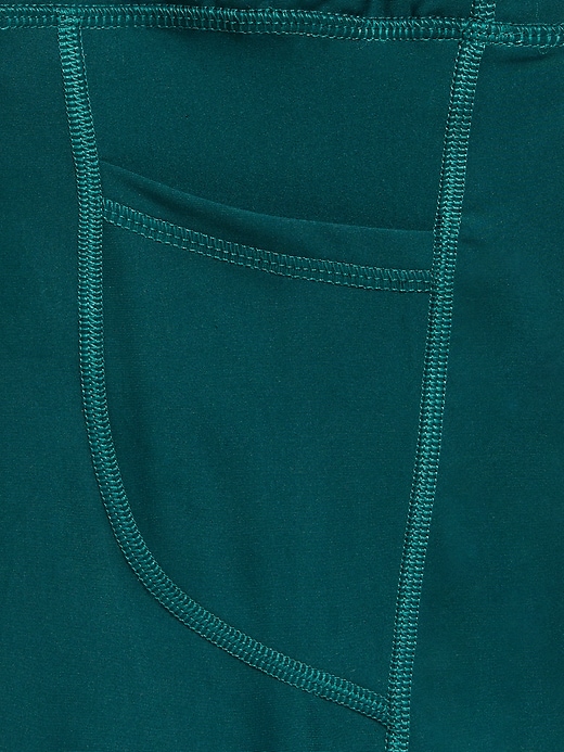 Image number 6 showing, High-Waisted PowerSoft 7/8-Length Side-Pocket Leggings for Girls