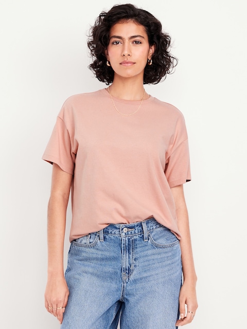Vintage Crew-Neck T-Shirt - Falling Petal