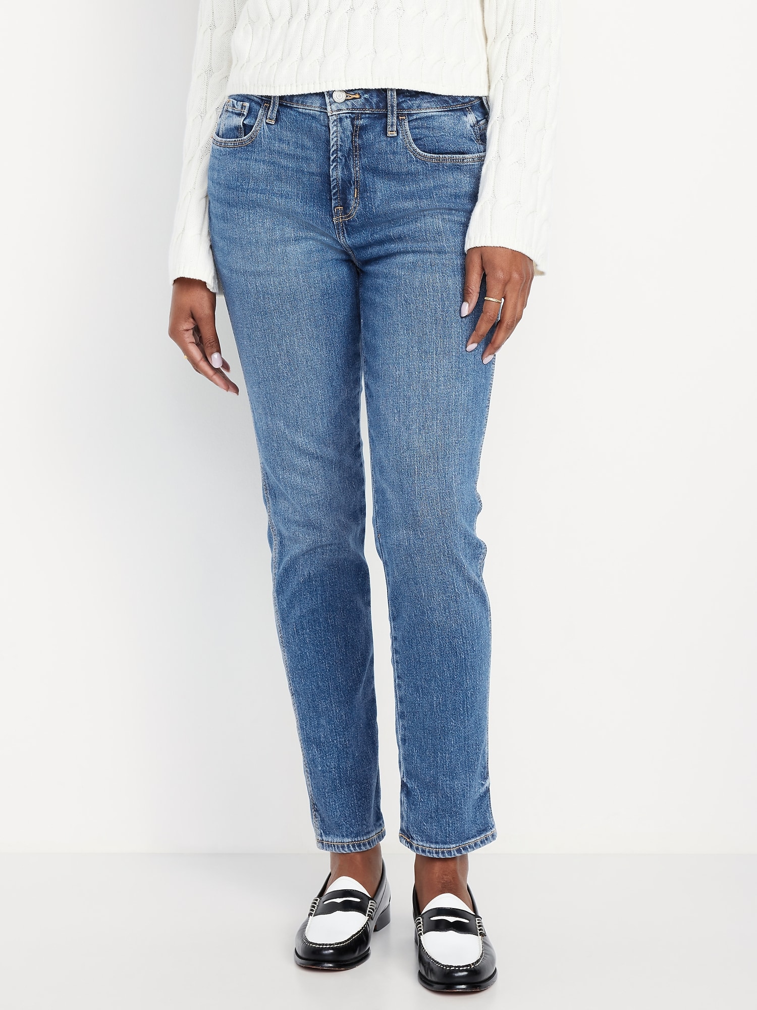 Image number 2 showing, Curvy High-Waisted Vintage Slim Jeans