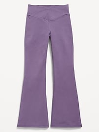 Image number 4 showing, High-Waisted PowerChill Crossover Flared Leggings for Girls