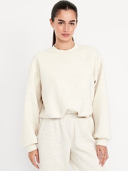 Bounce Fleece Bubble-Hem Sweatshirt - image 3