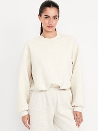 Image number 1 showing, Bounce Fleece Bubble-Hem Sweatshirt
