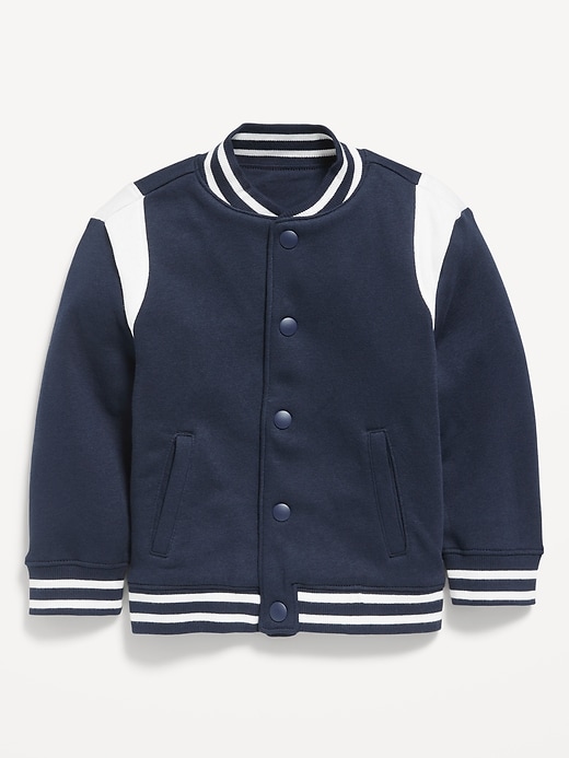 Image number 1 showing, Fleece Bomber Jacket for Toddler Boys