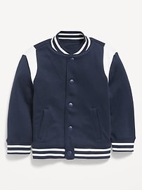 Image number 1 showing, Fleece Bomber Jacket for Toddler Boys