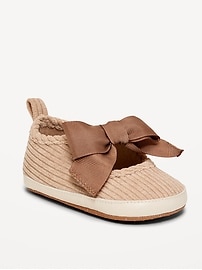Image number 1 showing, Corduroy Bow Sneakers for Baby