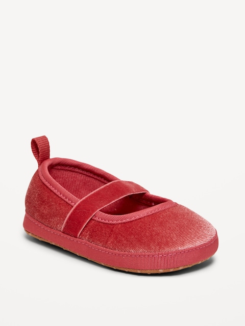 Velvet Ballet Flats for Baby - Red Velvet