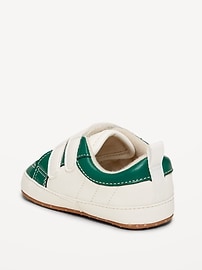 Image number 3 showing, Double Secure-Strap Faux-Leather Sneakers for Baby