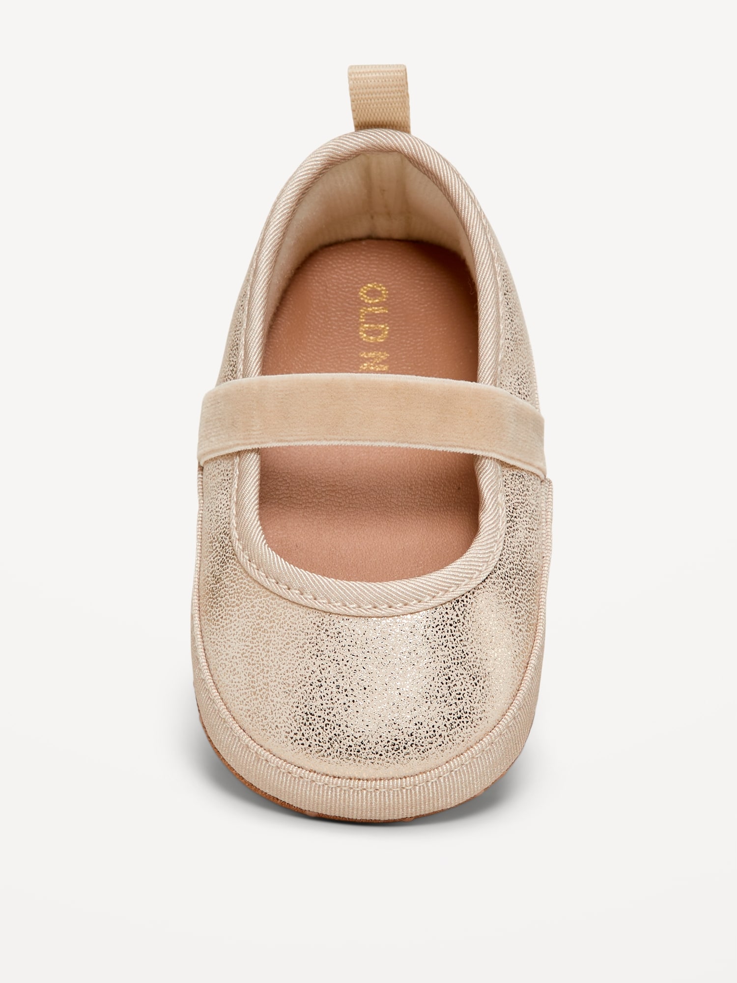 Shiny Faux-Leather Ballet Flats for Baby