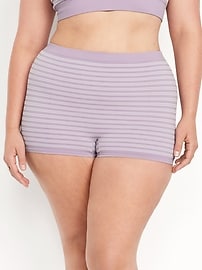 Image number 7 showing, Mid-Rise Seamless Ribbed Boyshort Underwear