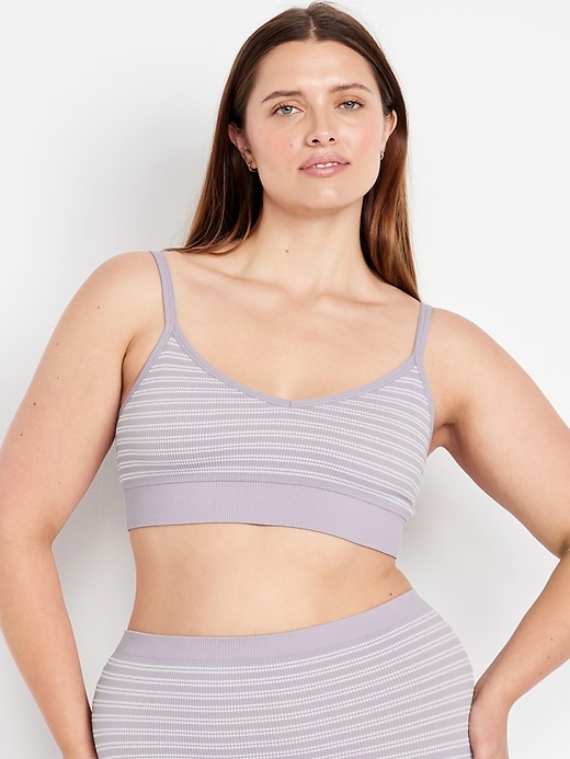 Image number 6 showing, Seamless Ribbed Longline Bralette