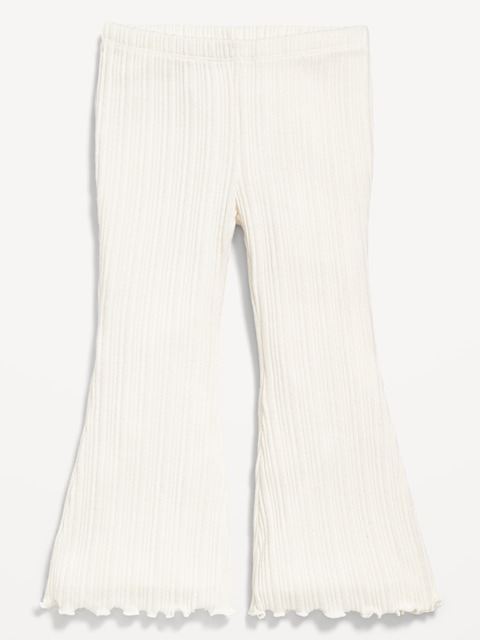 Ribbed Flare-Leg Leggings for Toddler Girls - Creme De La Creme