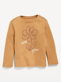 Image number 1 showing, Long-Sleeve Graphic T-Shirt for Toddler Girls