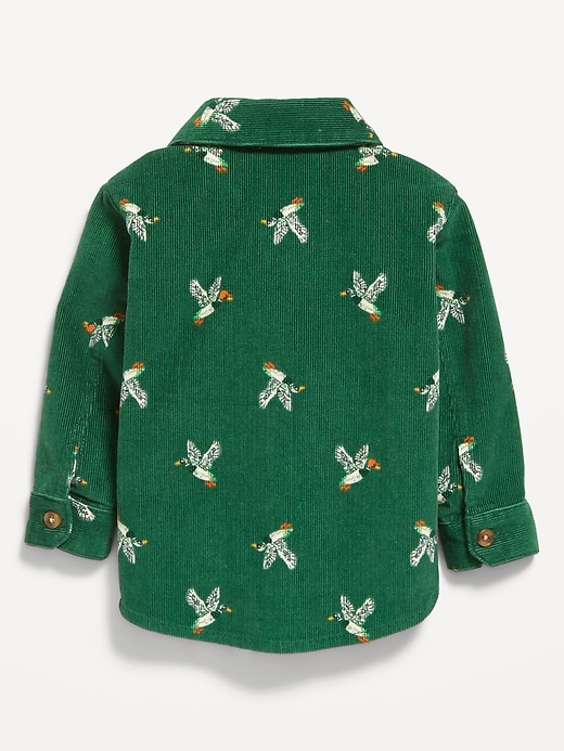 Image number 2 showing, Printed Long-Sleeve Corduroy Shirt for Toddler Boys
