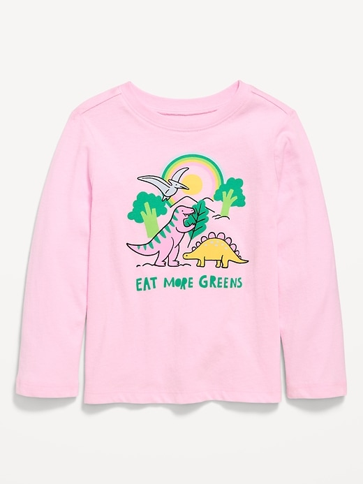 Image number 1 showing, Long-Sleeve Graphic T-Shirt for Toddler Girls