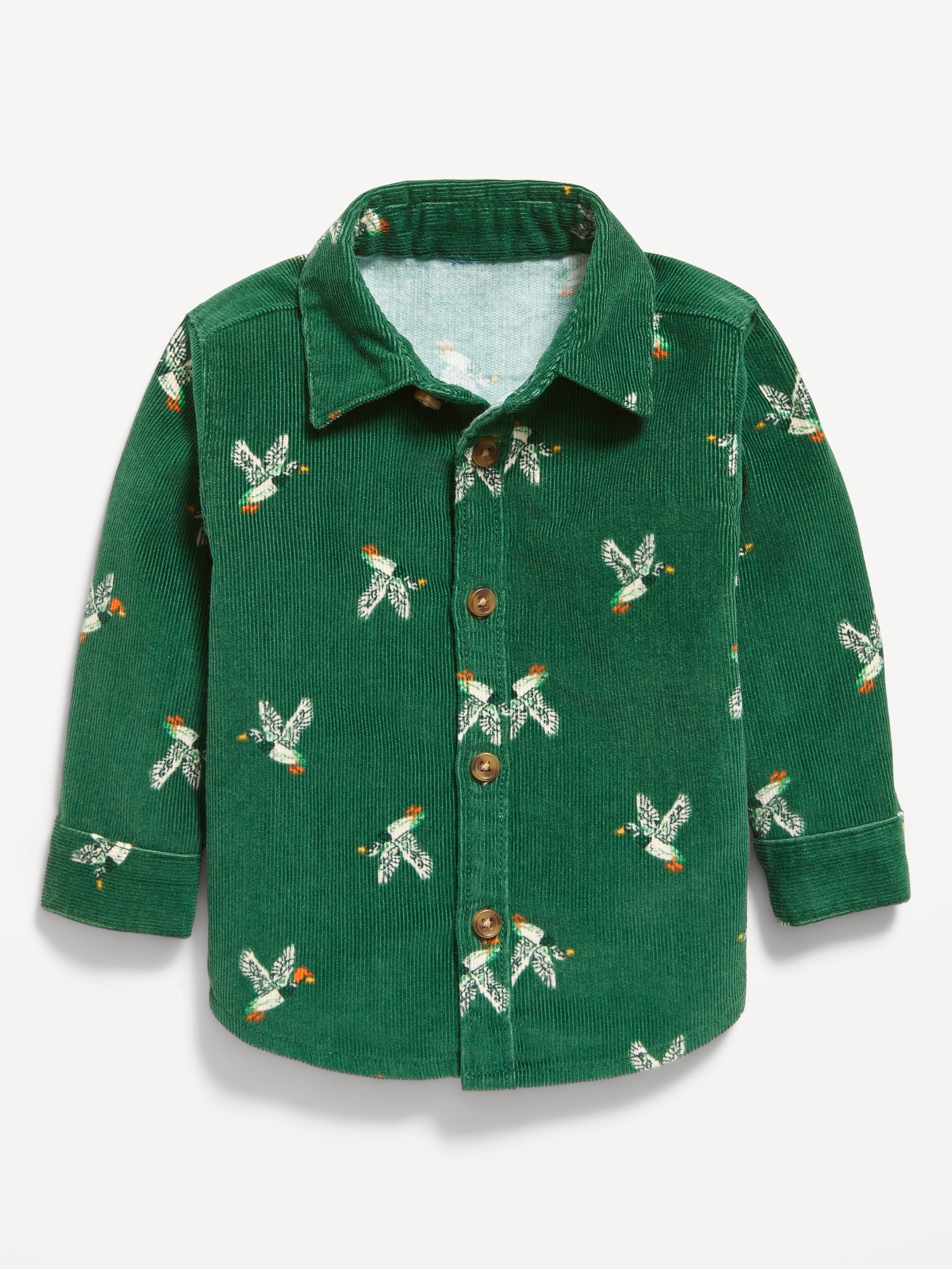Printed Long-Sleeve Corduroy Shirt for Toddler Boys
