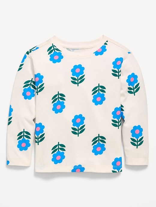 Image number 1 showing, Printed Long-Sleeve T-Shirt for Toddler Girls