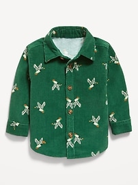 Image number 1 showing, Printed Long-Sleeve Corduroy Shirt for Toddler Boys