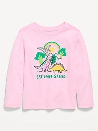 Image number 1 showing, Long-Sleeve Graphic T-Shirt for Toddler Girls