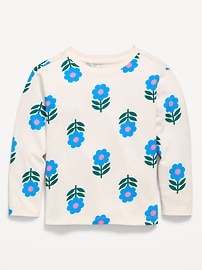 Image number 1 showing, Printed Long-Sleeve T-Shirt for Toddler Girls