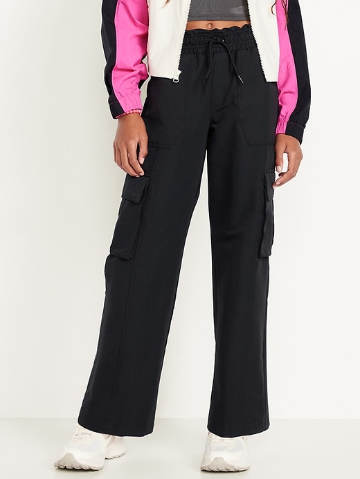 Image number 1 showing, High-Waisted Cargo Wide-Leg Performance Pants for Girls