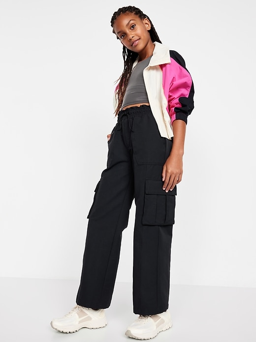 Image number 3 showing, High-Waisted Cargo Wide-Leg Performance Pants for Girls