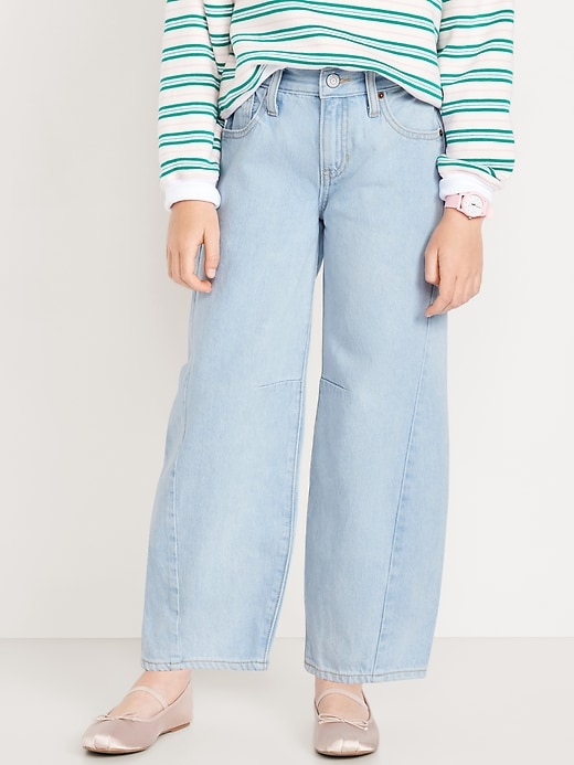 Image number 1 showing, Super Baggy Barrel-Leg Jeans for Girls
