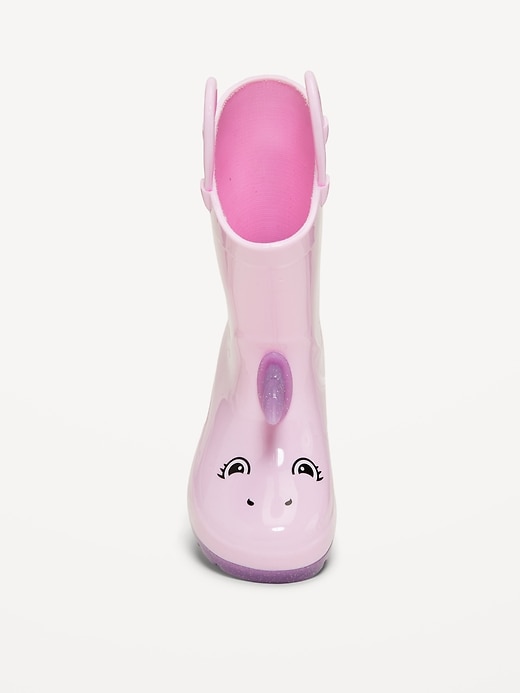 Image number 2 showing, Tall Unicorn-Graphic Rain Boots for Toddler Girls