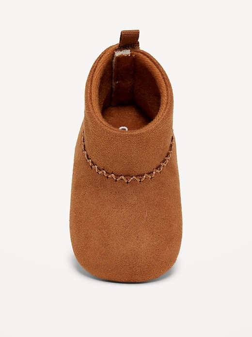 Image number 2 showing, Faux-Suede Moccasin Booties for Baby