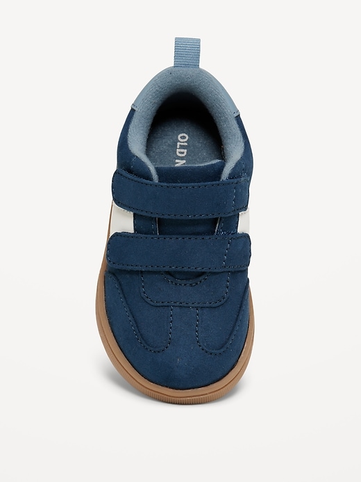 Image number 2 showing, Double Secure-Strap Faux-Suede Sneakers for Toddler Boys