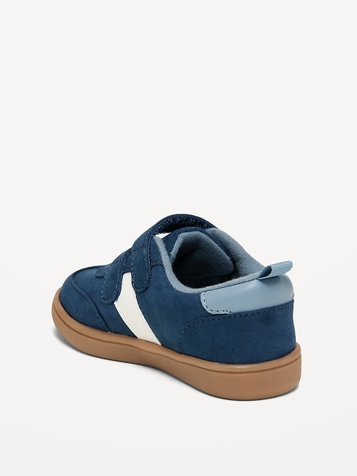 Image number 3 showing, Double Secure-Strap Faux-Suede Sneakers for Toddler Boys