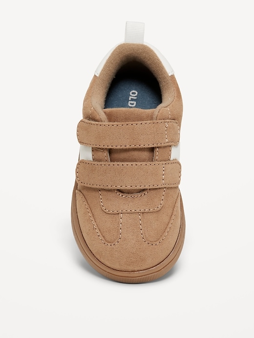 Image number 2 showing, Double Secure-Strap Faux-Suede Sneakers for Toddler Boys