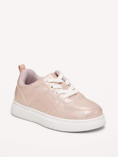 Shiny Faux-Leather Sneakers for Toddler Girls
