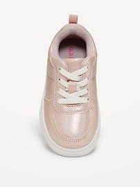 Image number 2 showing, Shiny Faux-Leather Sneakers for Toddler Girls