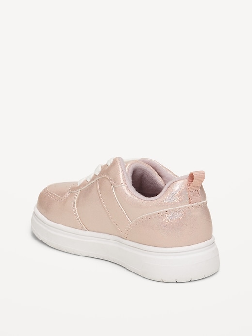 Image number 3 showing, Shiny Faux-Leather Sneakers for Toddler Girls