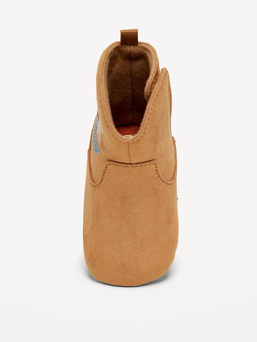 Image number 2 showing, Faux-Suede Embroidered Western Booties for Baby