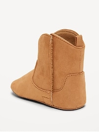 Image number 3 showing, Faux-Suede Embroidered Western Booties for Baby
