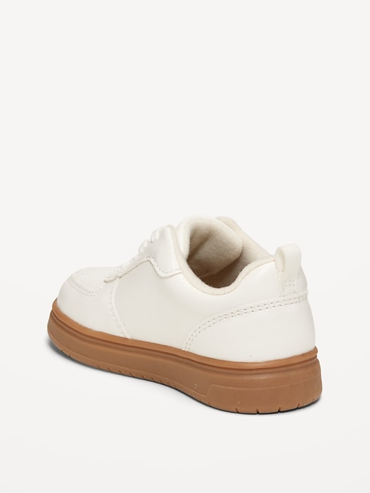 Image number 3 showing, Faux-Leather Sneakers for Toddler Girls