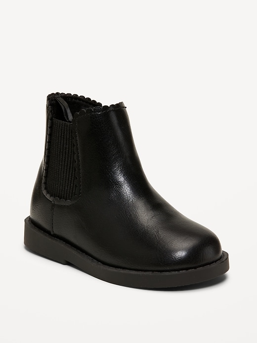 Image number 1 showing, Faux-Leather Chelsea Boots for Toddler Girls