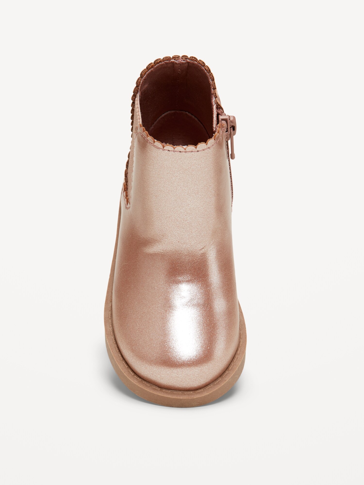 Ботинки Old Navy Faux-Leather Chelsea Boots для девочек-малышей, цвет: Золотой — фото 2