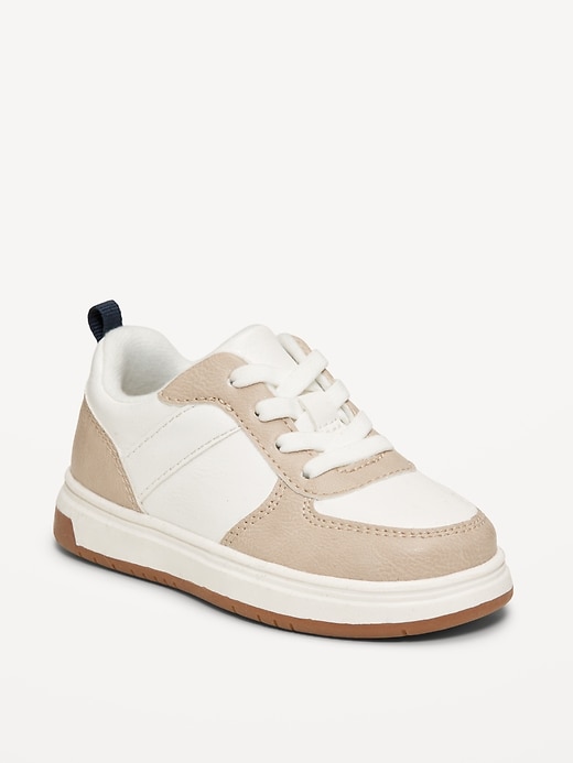 Image number 1 showing, Faux-Leather Sneakers for Toddler Boys