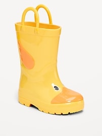 Image number 1 showing, Tall Duck-Graphic Rain Boots for Toddler Boys
