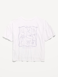 Image number 4 showing, CloudMotion Cropped Graphic Performance T-Shirt for Girls