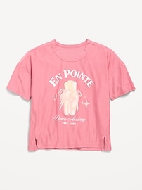 Image number 3 showing, CloudMotion Cropped Graphic Performance T-Shirt for Girls