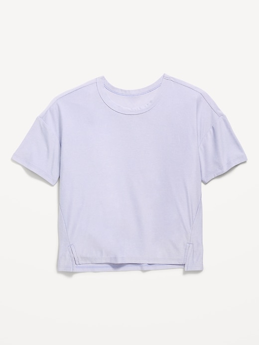 Image number 3 showing, CloudMotion Cropped Graphic Performance T-Shirt for Girls