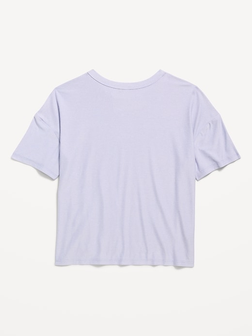 Image number 4 showing, CloudMotion Cropped Graphic Performance T-Shirt for Girls