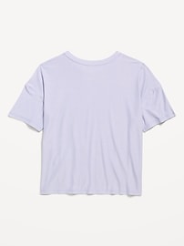 Image number 4 showing, CloudMotion Cropped Graphic Performance T-Shirt for Girls