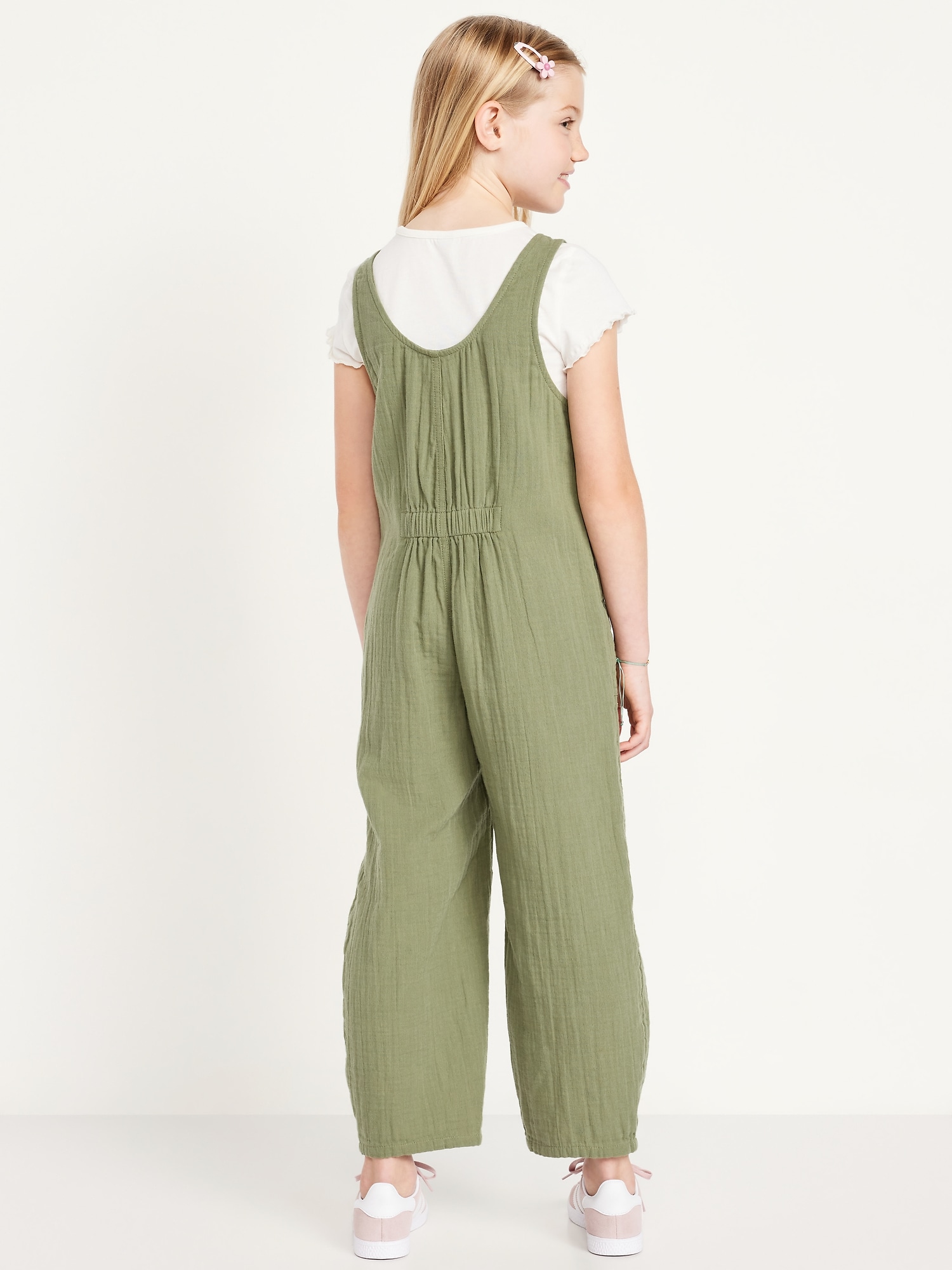 Short-Sleeve T-Shirt and Jumpsuit Set for Girls