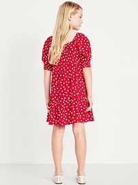 Image number 2 showing, Short-Sleeve Crinkle Crepe Swing Dress for Girls